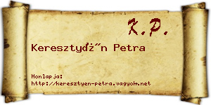 Keresztyén Petra névjegykártya